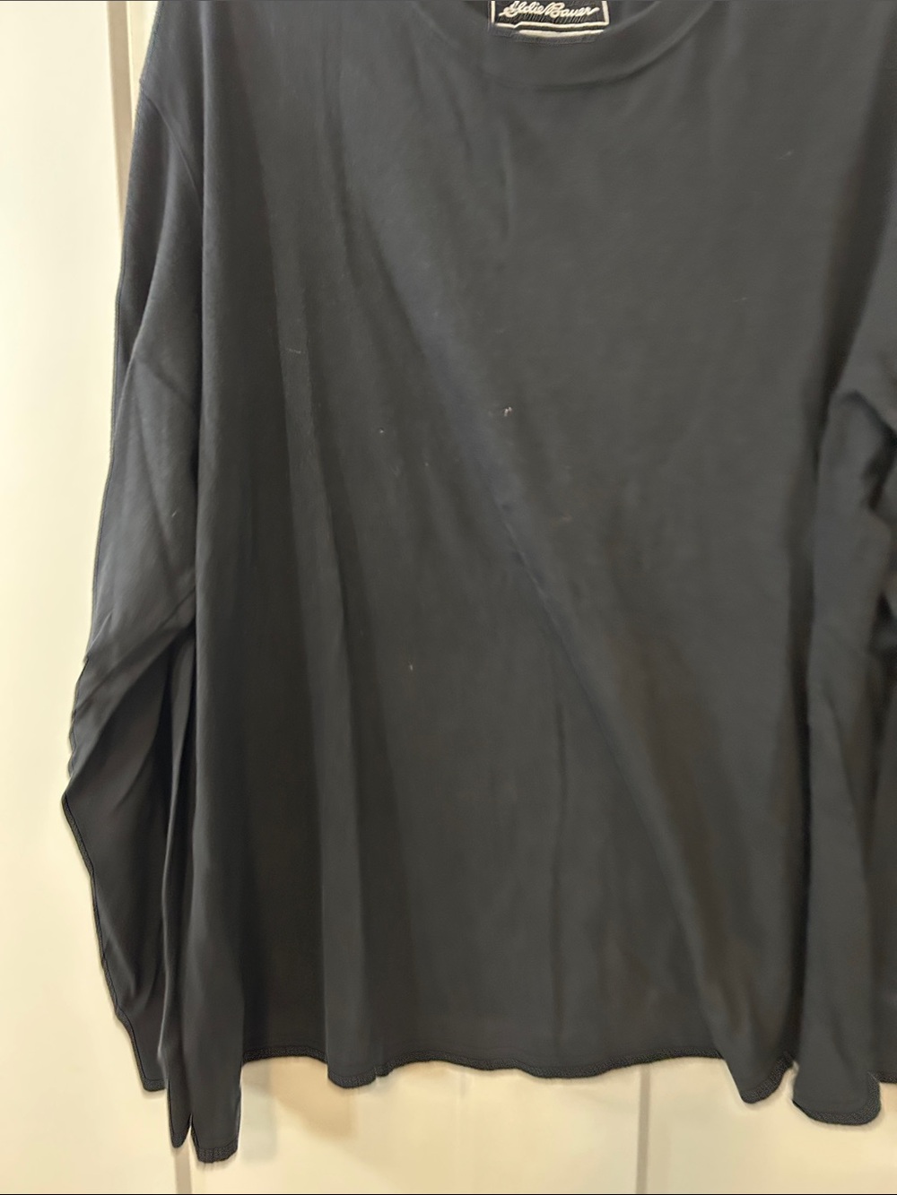 Eddie Bauer Men's Long Sleeve Crewneck Shirt - Black